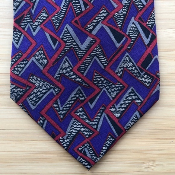 Nadia Roden RARE Silk Tie! Vibrant Purple/Red/Grey - Picture 7 of 7